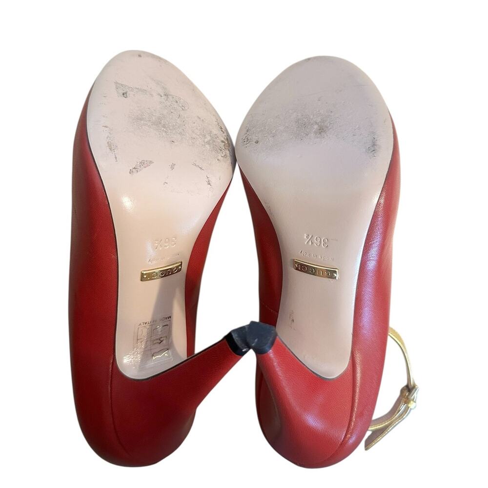 Gucci Surreal Lips Heel Red Sandals 100mm EU 36.5 Alessandro Michele - Picture 6 of 10